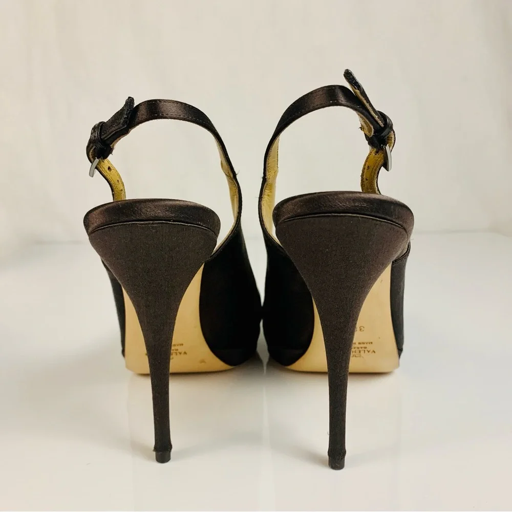 Valentino Slingback Brown Pumps Size 38.5 - Picture 5 of 10